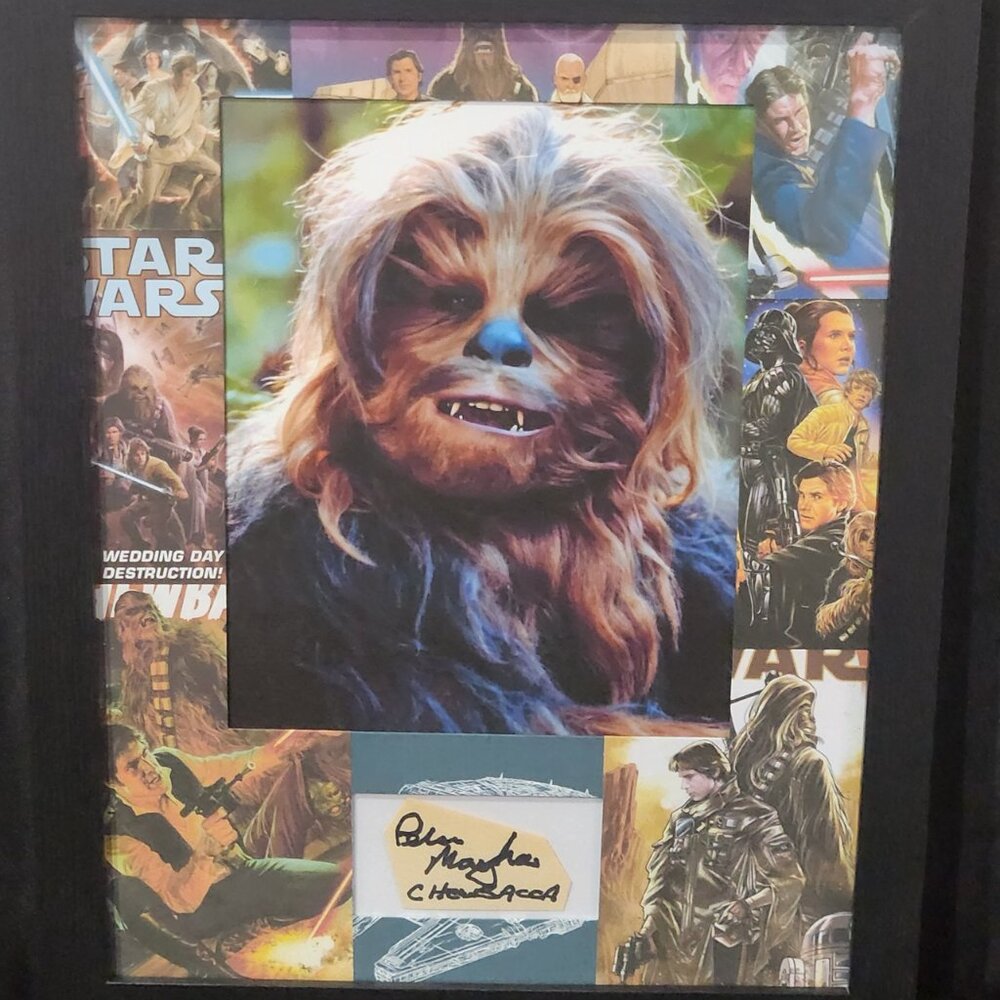 Peter Mayhew - Chewbacca Custom Matted & Framed Signed/Autographed w/Photo (C)